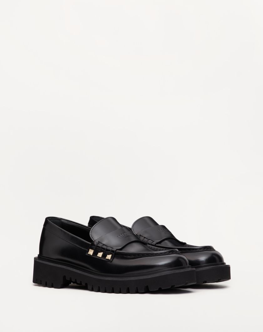 ROCKSTUD CALFSKIN LOAFER - Image 1